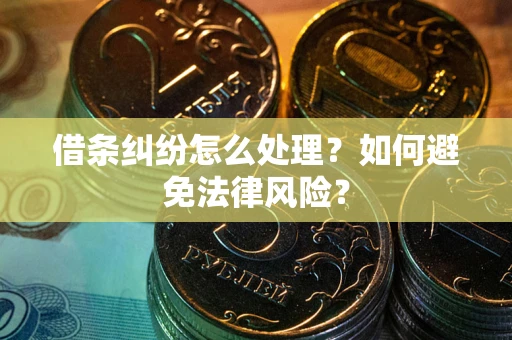 北京借条纠纷怎么处理？如何避免法律风险？