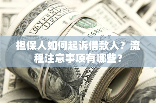 北京担保人如何起诉借款人？流程注意事项有哪些？